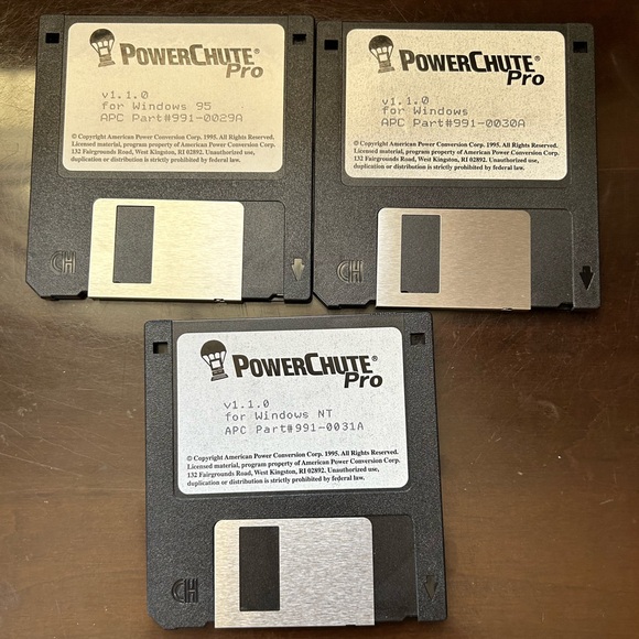 Powerchute Pro 991-0029A 991-0030A 991-0031A 1995 Software Floppy Disk 3PC Set - Picture 9 of 9